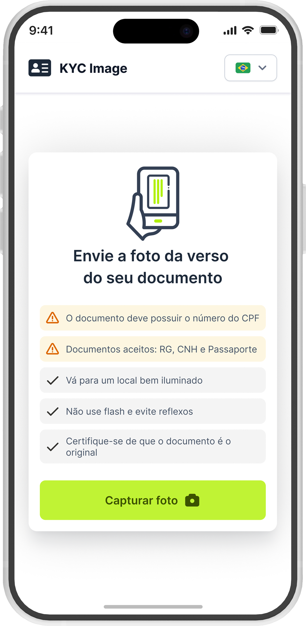 Upload de documentos