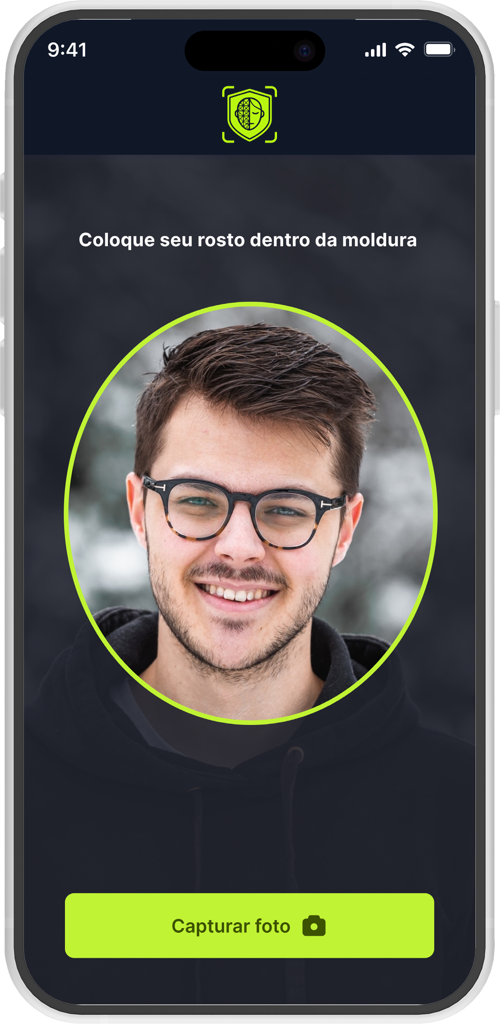 Instruções para selfie